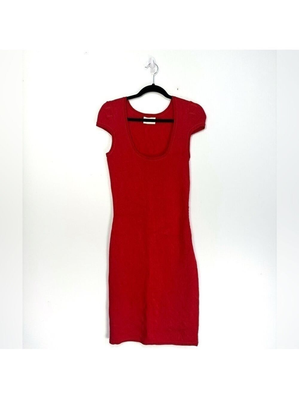 Zac Posen Red Knit Bodycon Dress